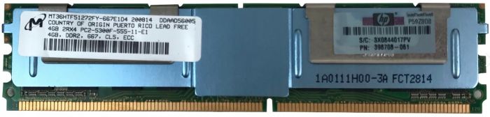 Оперативна пам'ять Micron 4 ГБ 2Rx4 PC2-5300F MT36HTF51272FY-667E1D4 DDR2 - 667 МГц FBDIMM ECC