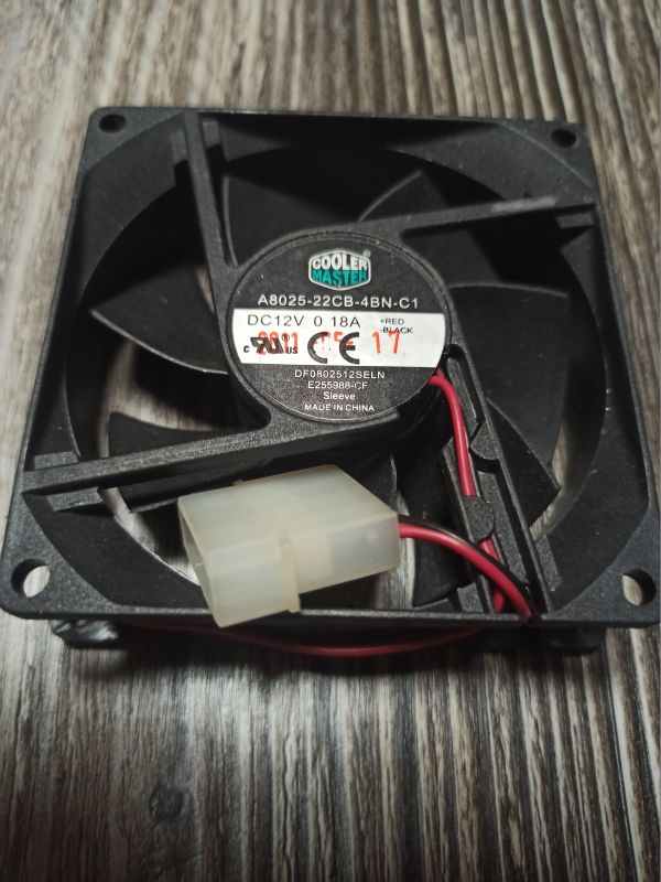 Вентилятор CoolerMaster A8025-22CB-4BN-C1 12V 0.18A 8CM 8025 2wires Fan